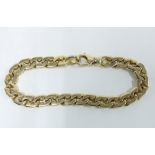 Gents 14ct gold curb link bracelet, stamped 585