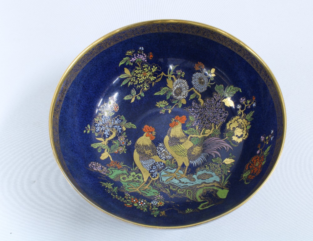 Wiltshaw and Robinson Carlton Ware Cock and Peony bowl, circa 1930's 25cm.