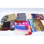 A collection of vintage silk and chiffon scarves to include Dolce & Gabbana, Pucci, four Escada,