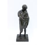 Evelyn Beale 1870 - 1944, Glasgow Girl Sculptor, bronze mother and child group, signed 39cm