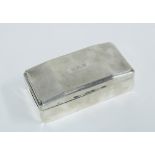 Edwardian silver table cigarette box, Chester 1904, 17.5cm long