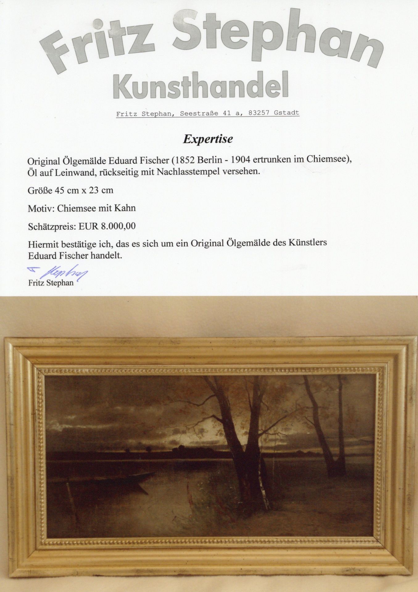 Fischer, Eduard | 1852 Berlin - 1905 im Chiemsee ertrunken - Image 4 of 4