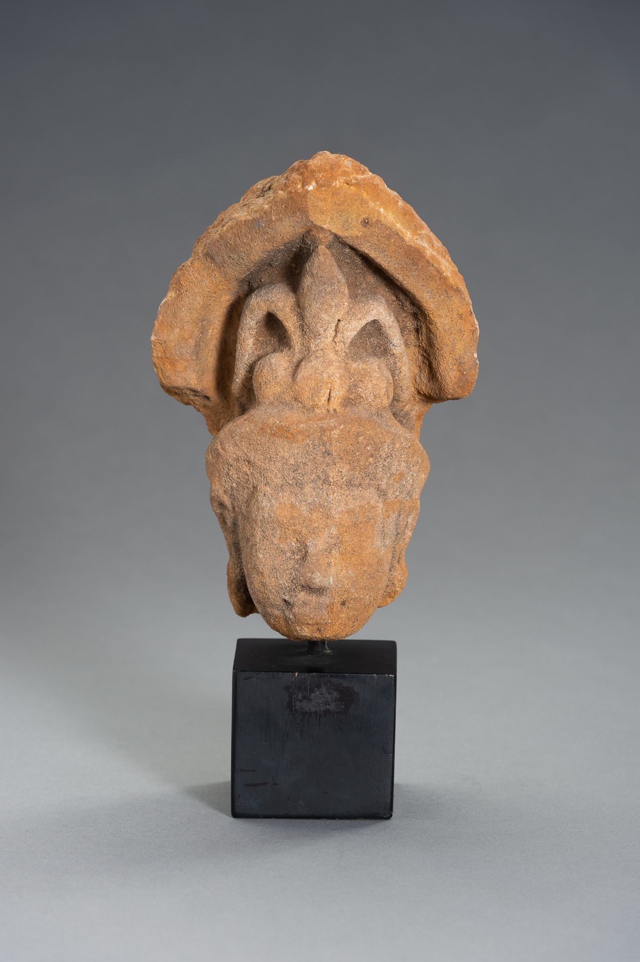 A CHAM THAP MAM STYLE SANDSTONE HEAD OF BUDDHA - Image 2 of 11