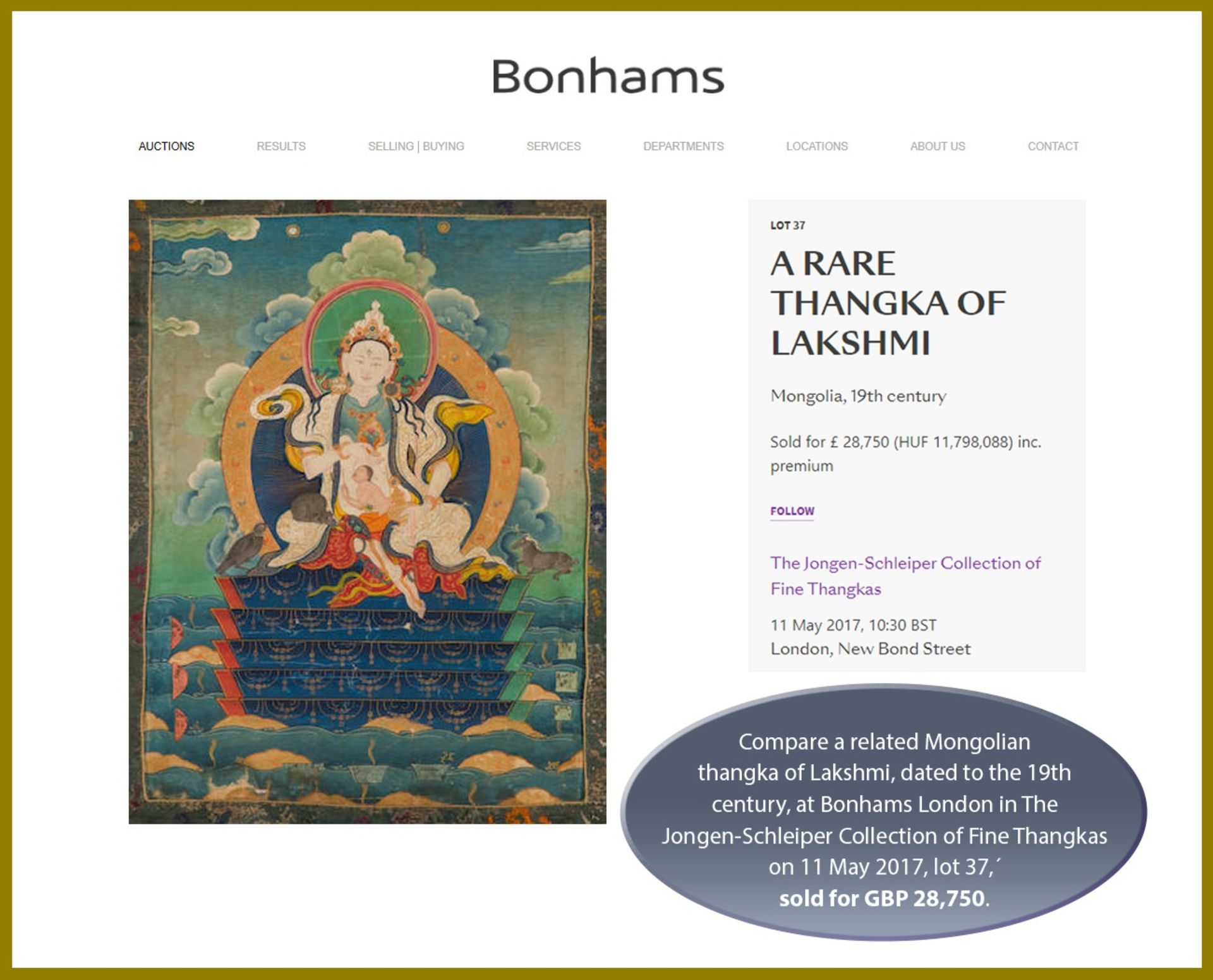 A RARE THANGKA OF LAKSHMI - Image 4 of 6