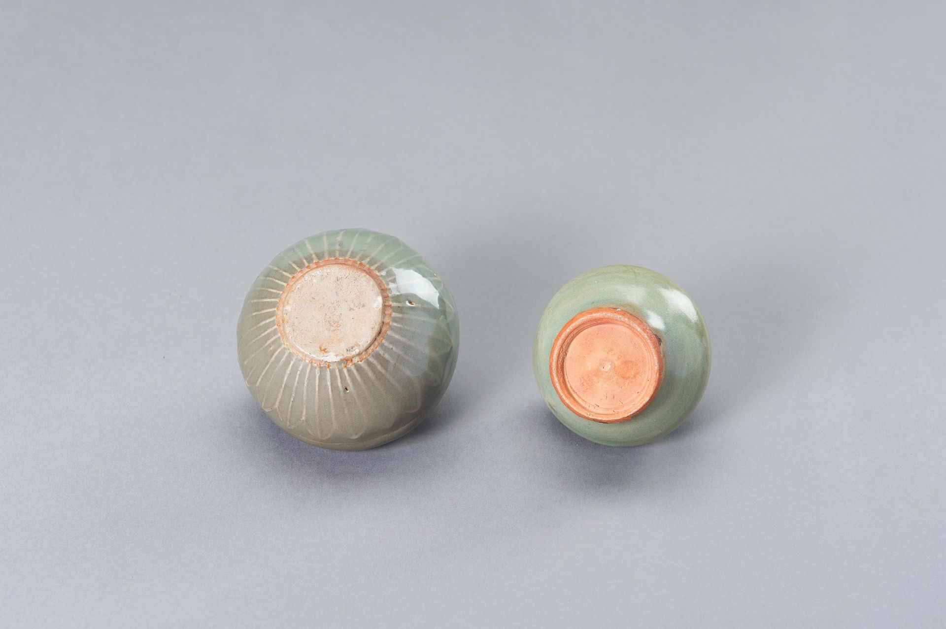 TWO SMALL CELADON GLAZED JARS - Image 7 of 9