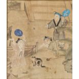 BOYS AT PLAY AND CAT', QING DYNASTY