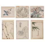 SIX CHINESE COLOR WOODBLOCK PRINTS, 18th CENTURY