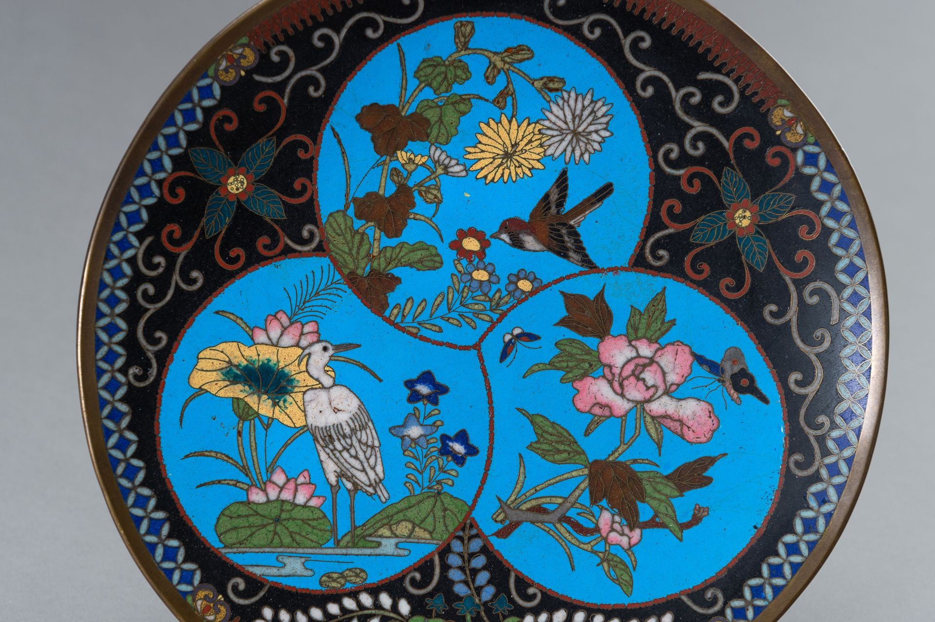 FOUR CLOISONNE DISHES - Image 12 of 13