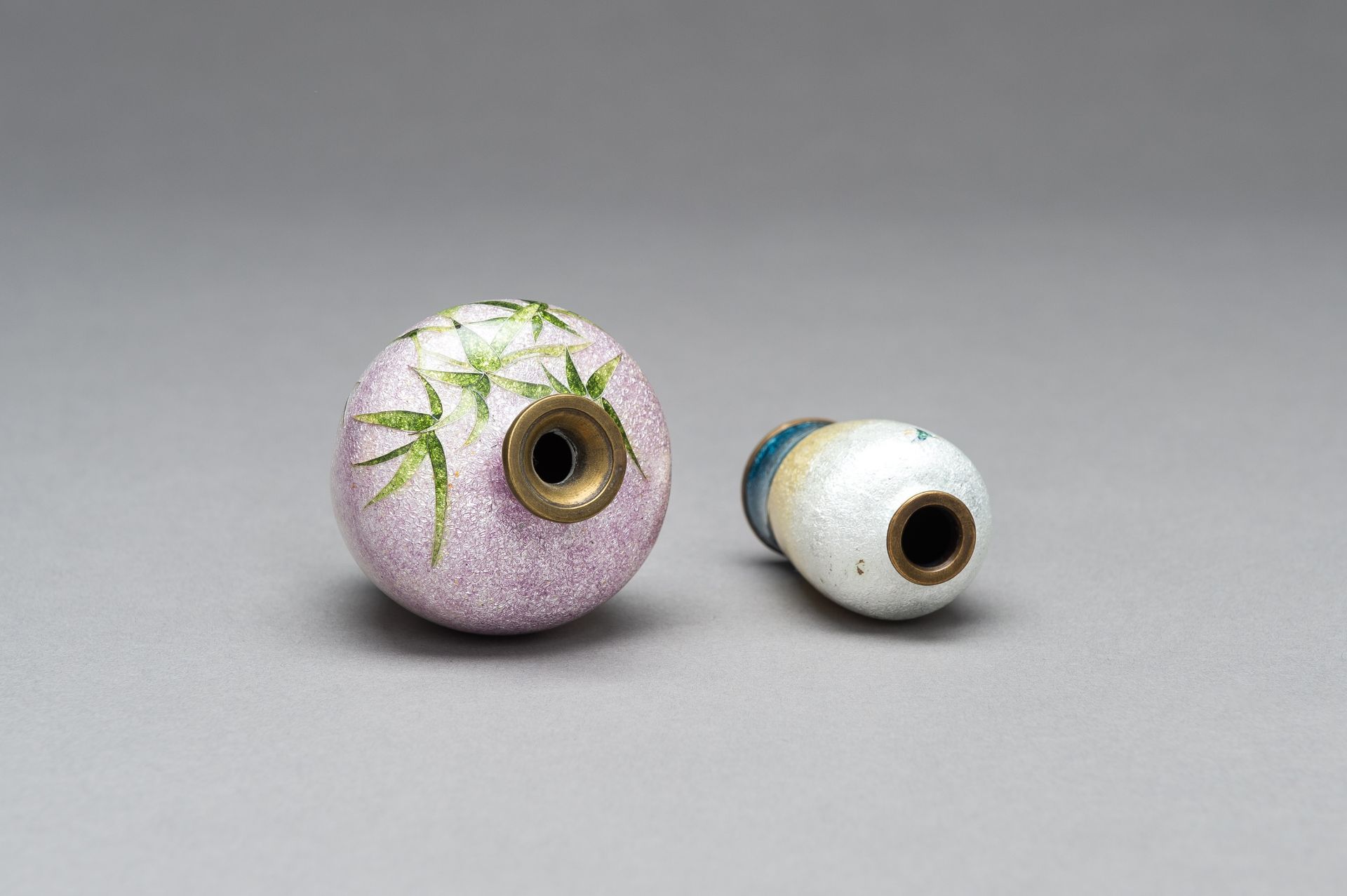 TWO GINBARI CLOISONNE MINIATURE VASES - Image 7 of 8