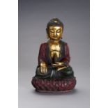 A MING STLYE BRONZE FIGURE OF BUDDHA