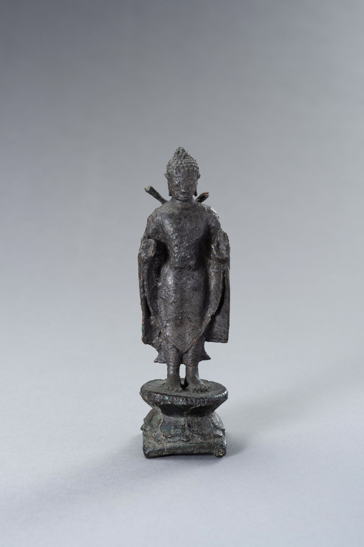 A BRONZE FIGURE OF BUDDHA, MON-DVARAVATI - Image 2 of 11