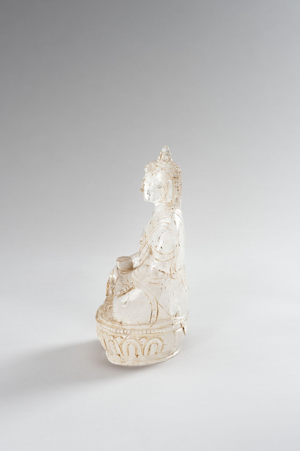 A ROCK CRYSTAL FIGURE OF BUDDHA SHAKYAMUNI - Image 3 of 10