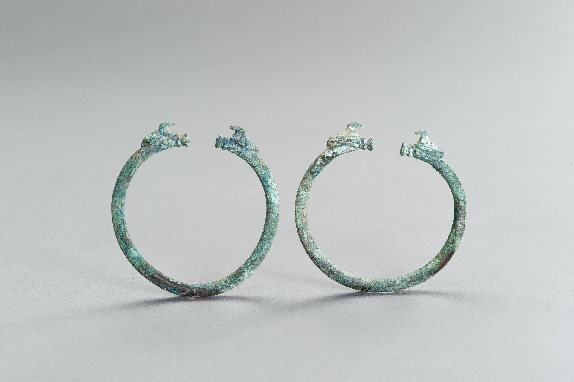 A PAIR OF BRONZE BRACELETS - Image 6 of 6