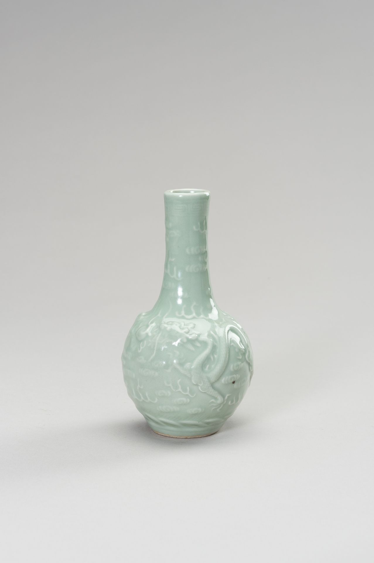 A CELADON 'DRAGON' VASE