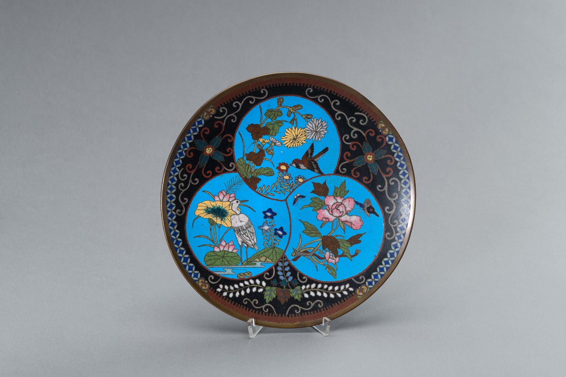FOUR CLOISONNE DISHES - Image 11 of 13