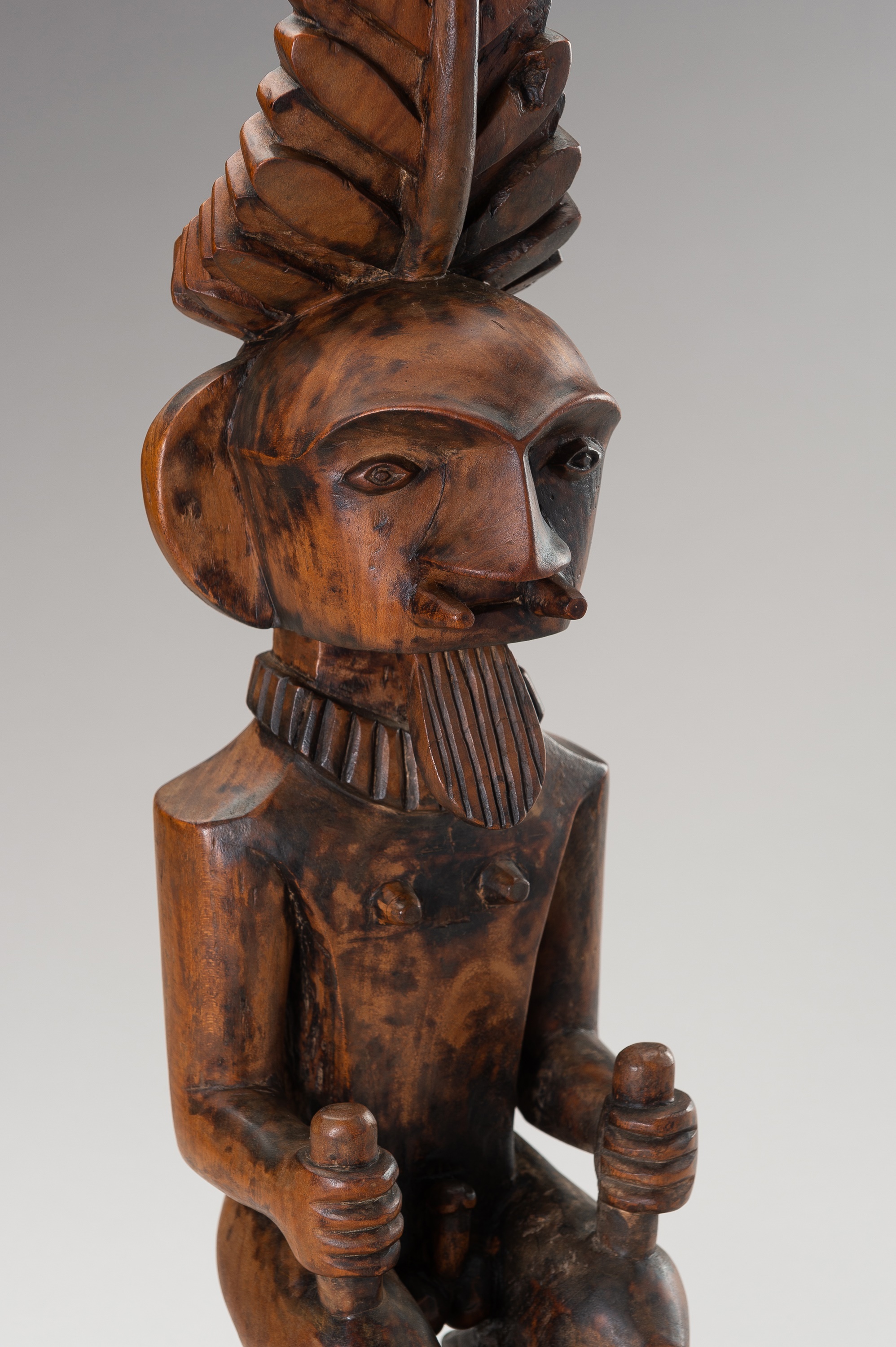 A WOOD FIGURE OF A MALE ANCESTOR (ADU ZATUA) - Image 2 of 12