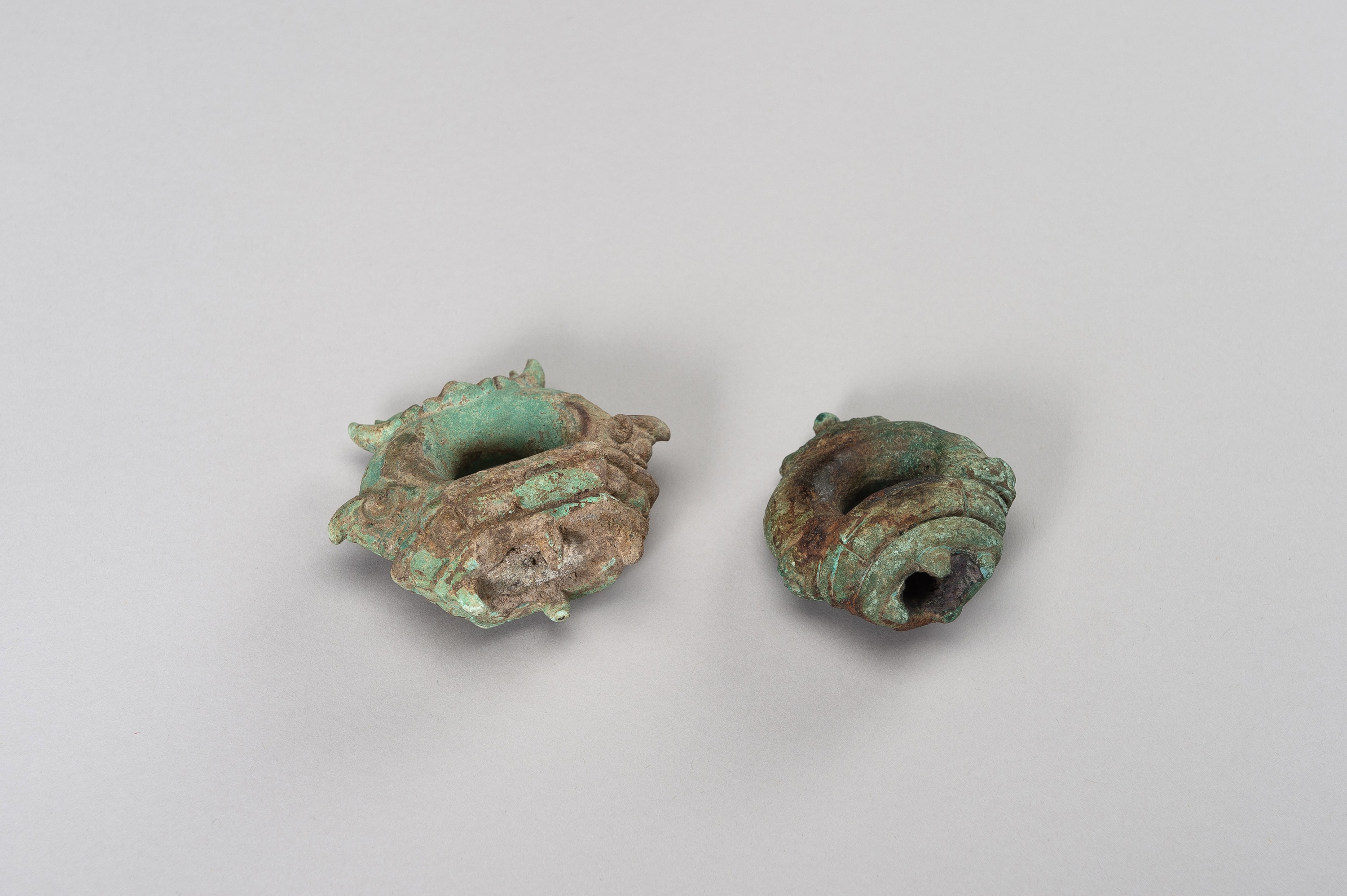 TWO BRONZE PENDANTS, ANGKOR PERIOD - Image 3 of 9