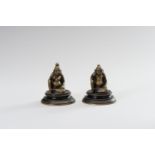 A PAIR OF HIDDEN EROTICA CHINOISERIE BRONZE CONTAINERS