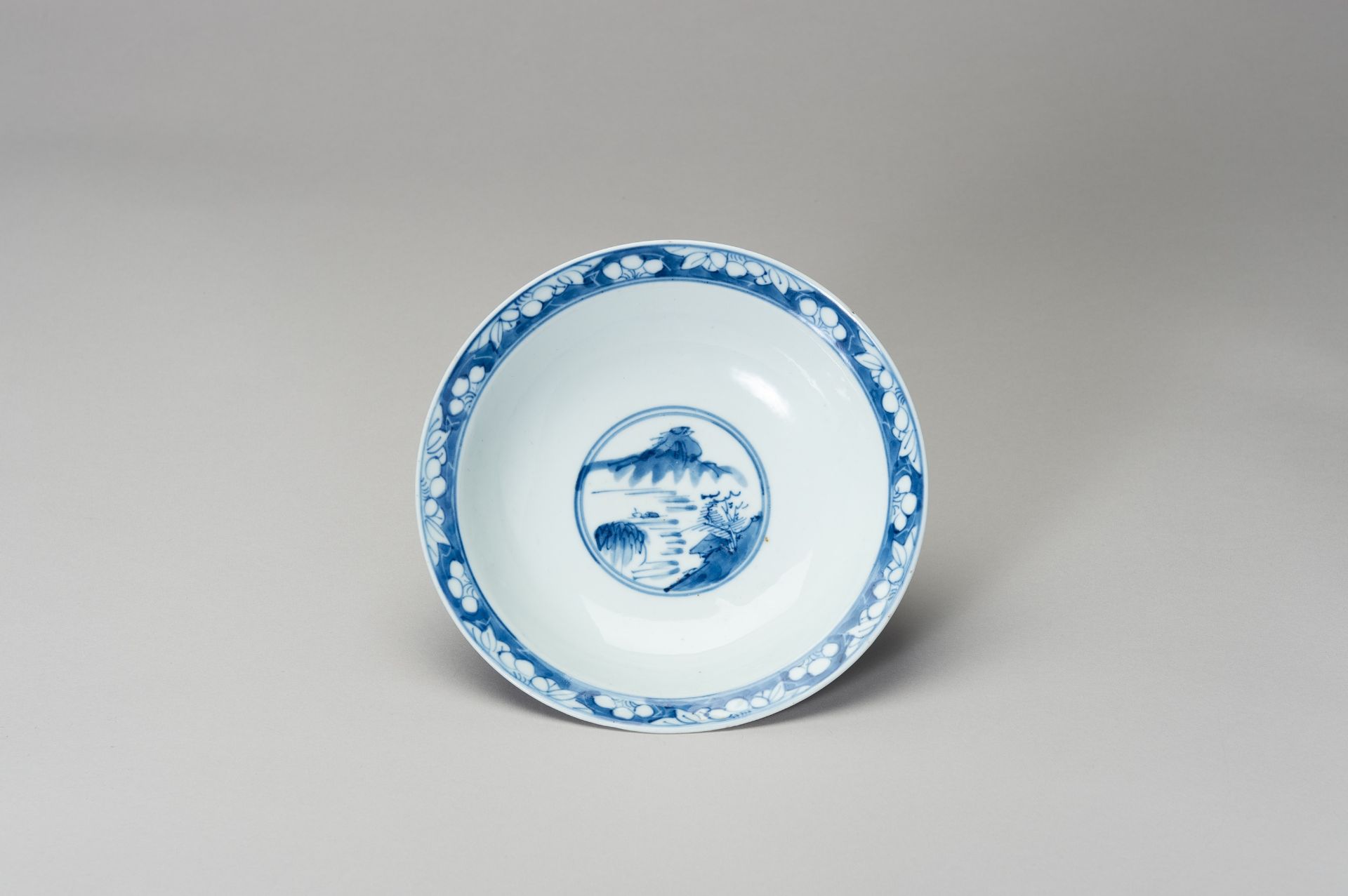 A BLUE AND WHITE PORCELAIN BOWL