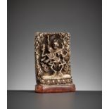 A RITUAL BONE PLAQUE OF CITIPATI, 17TH CENTURY