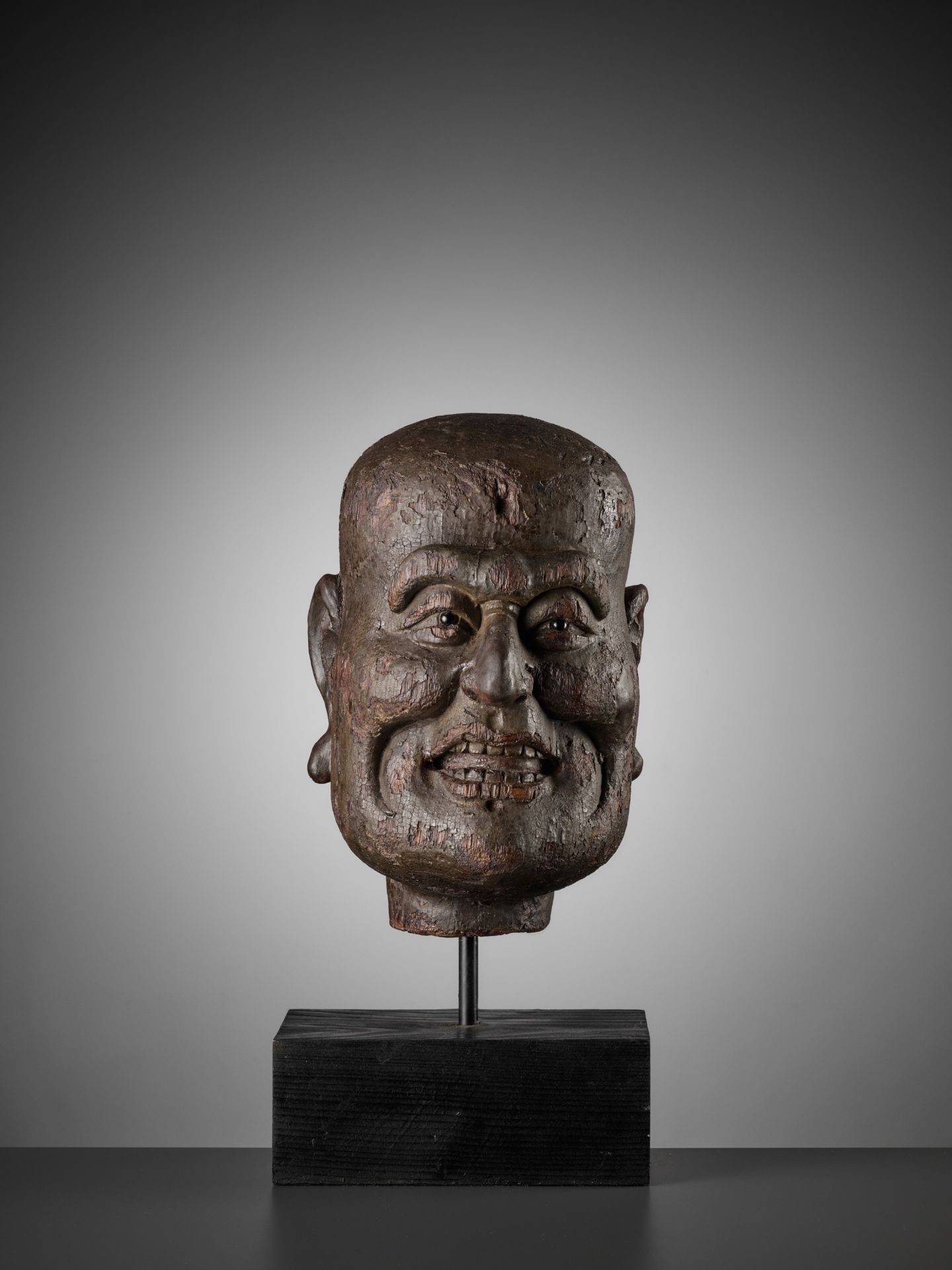 A LARGE DRY-LACQUERED WOOD HEAD OF A LUOHAN, SOUTHERN SONG DYNASTY - Bild 12 aus 13