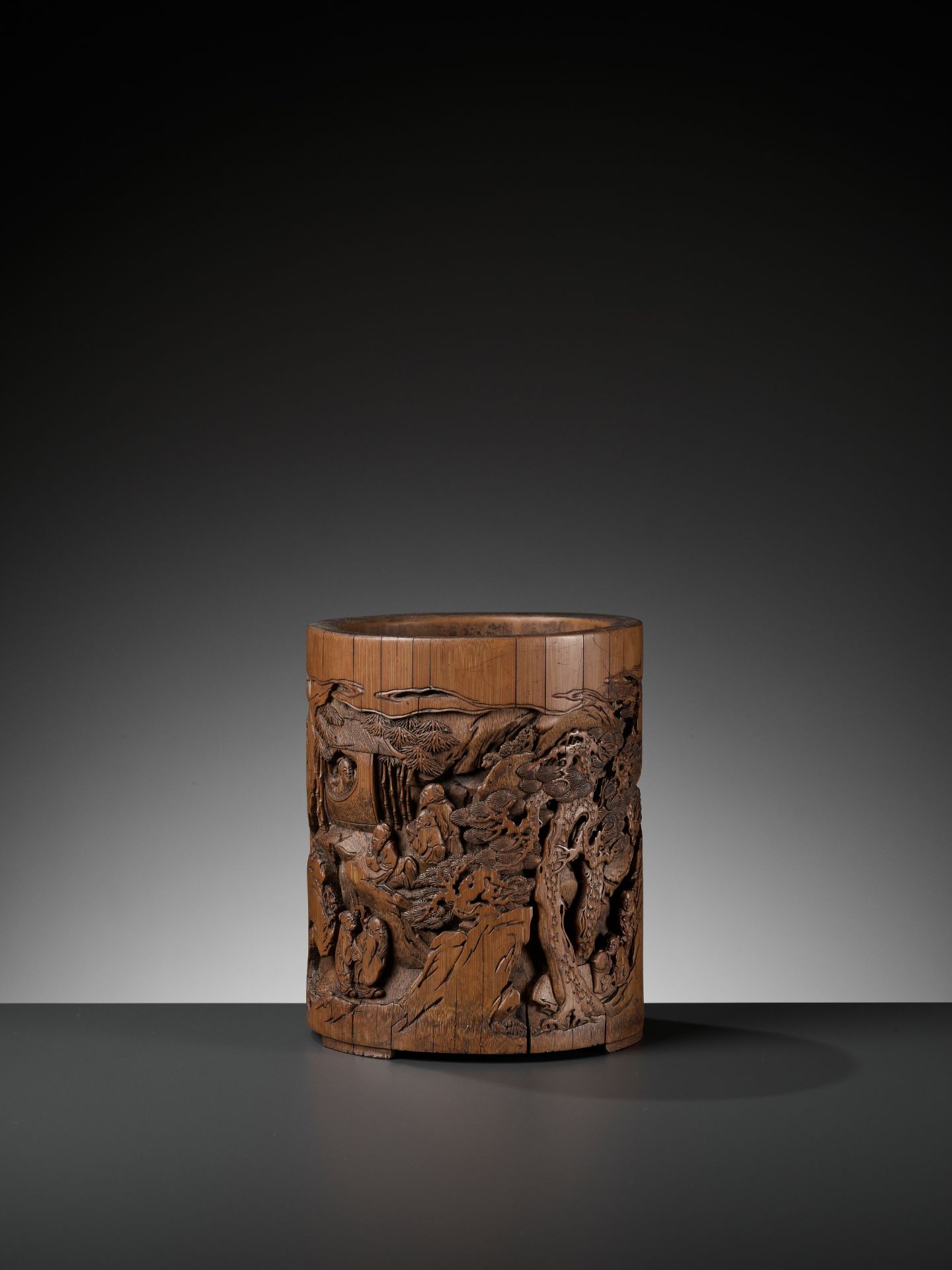 A BAMBOO 'SCHOLARS' BRUSHPOT, BITONG, BY SHEN DASHENG - Bild 2 aus 14