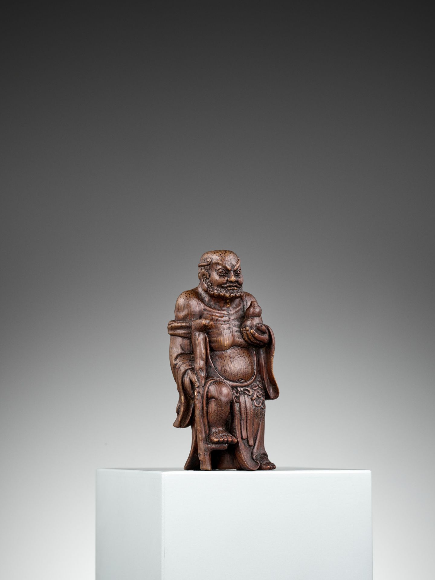 A BAMBOO FIGURE OF 'IRON CRUTCH LI', QING DYNASTY - Bild 9 aus 10