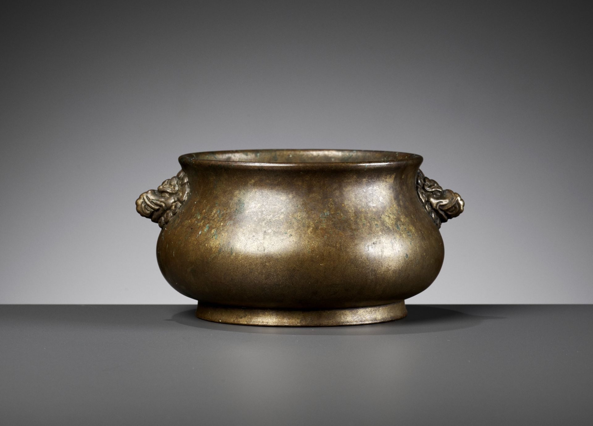 A 'MAKARA' BRONZE CENSER, QING DYNASTY