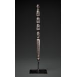 AN IRON RITUAL STAFF, KHATVANGA, 16TH-17TH CENTURY