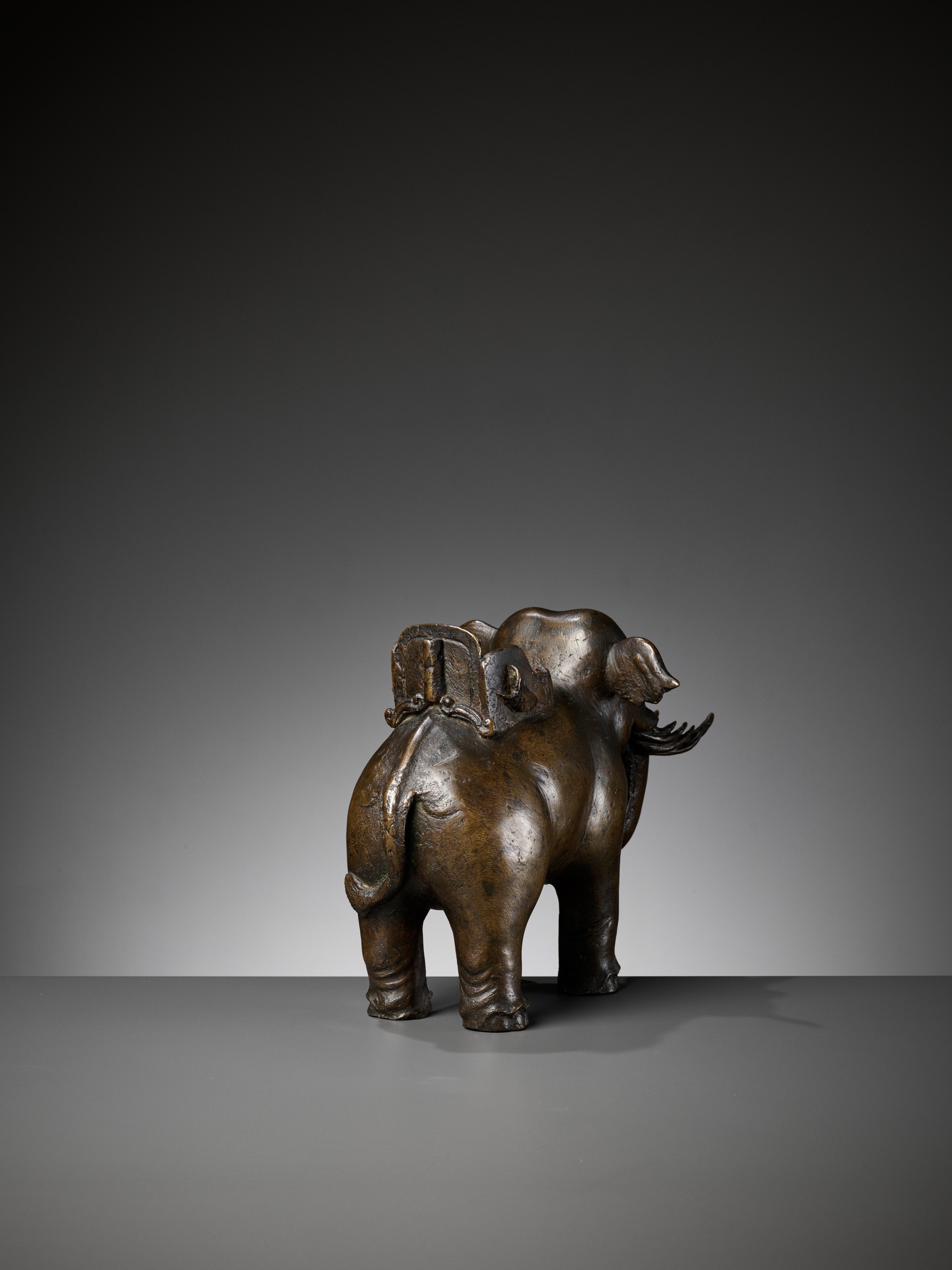 A BRONZE 'PUXIAN' ELEPHANT-FORM CENSER, MING DYNASTY - Image 9 of 12