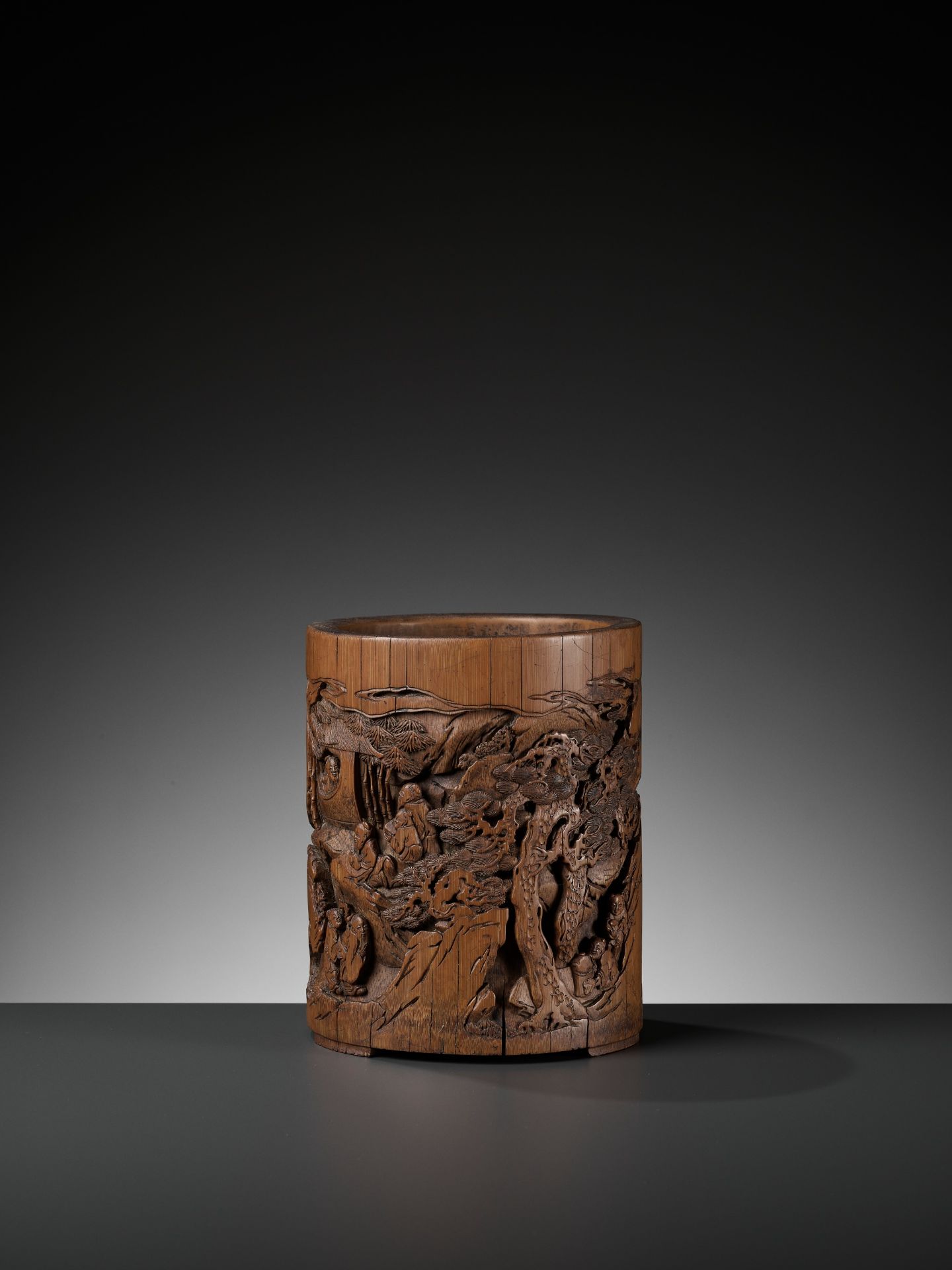 A BAMBOO 'SCHOLARS' BRUSHPOT, BITONG, BY SHEN DASHENG - Bild 8 aus 14