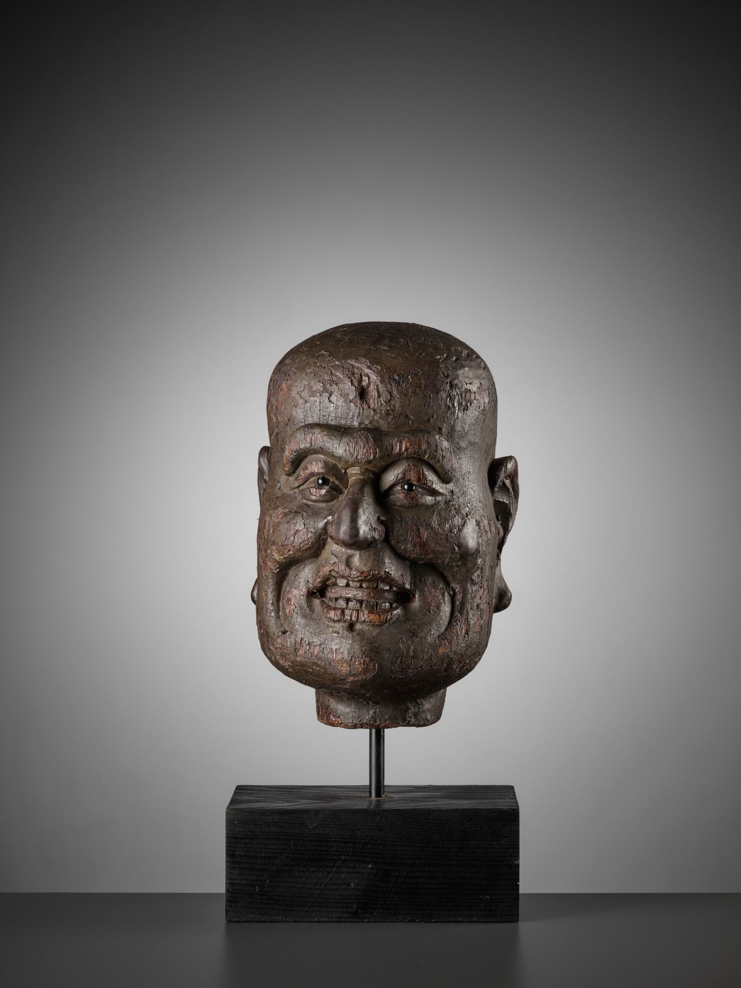 A LARGE DRY-LACQUERED WOOD HEAD OF A LUOHAN, SOUTHERN SONG DYNASTY - Bild 13 aus 13