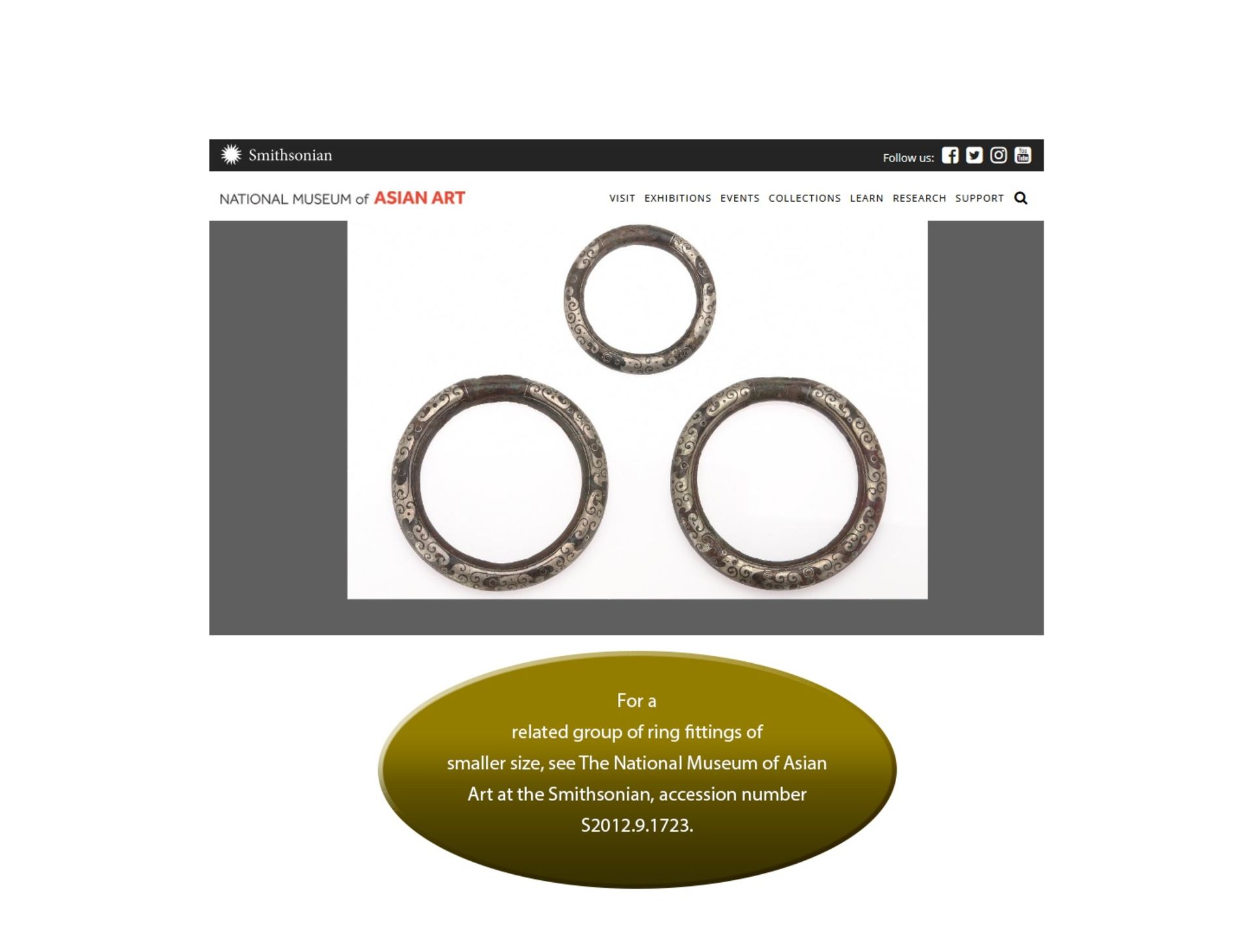 A SILVER AND GOLD INLAID BRONZE BANGLE, WARRING STATES TO WESTERN HAN - Bild 5 aus 9