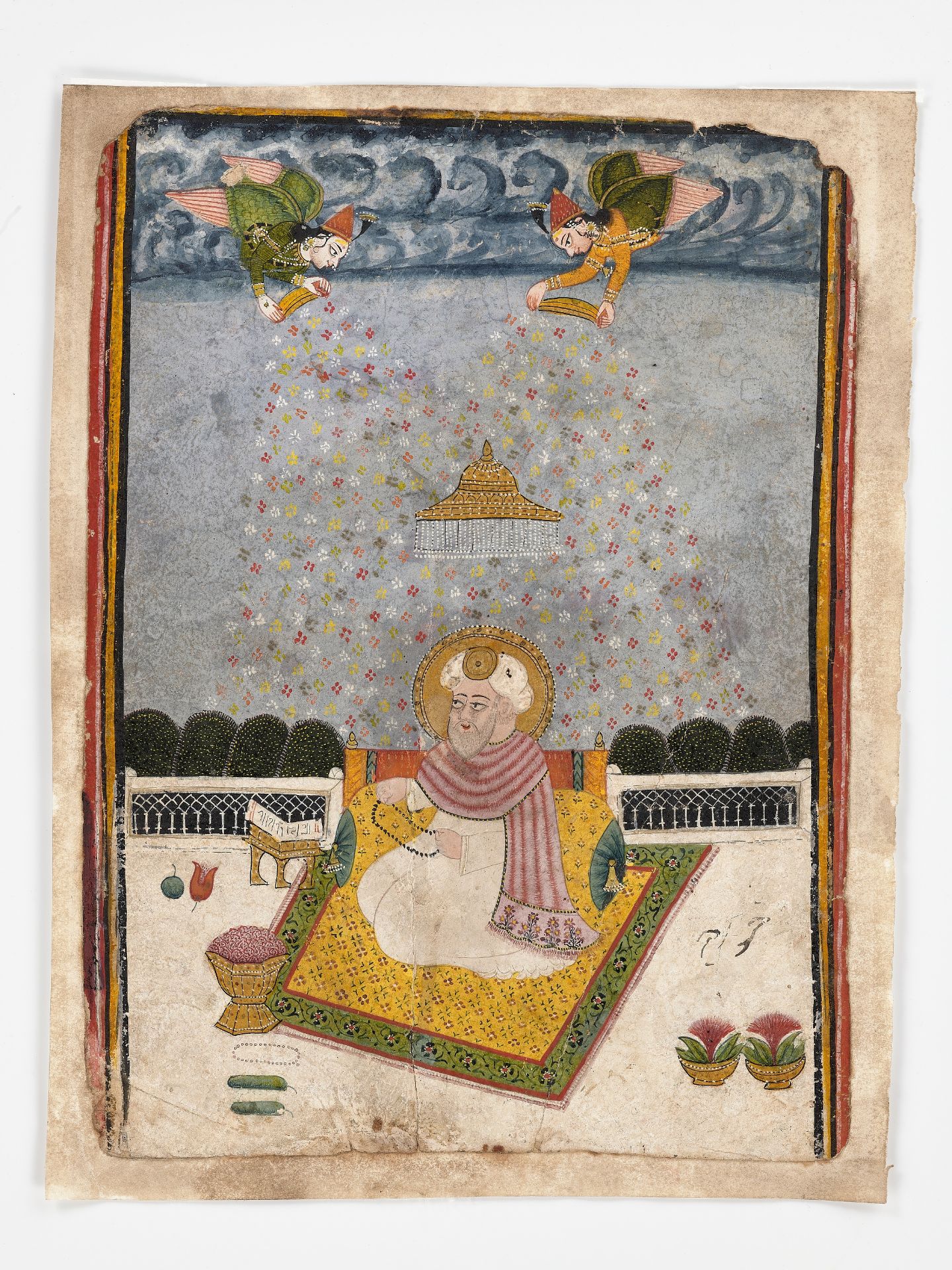 A DECCAN MINIATURE PAINTING OF A PROPHET - Image 5 of 6