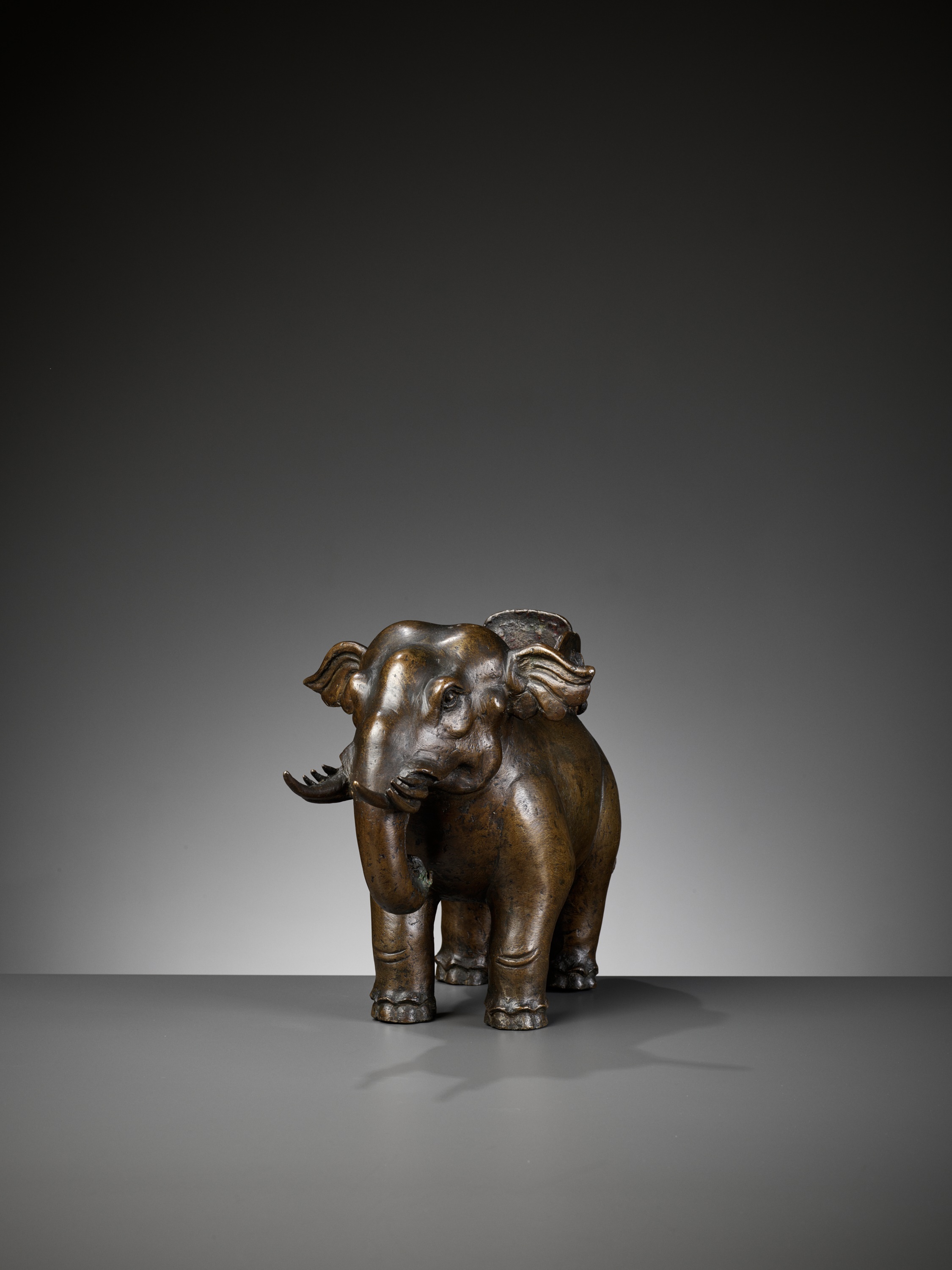 A BRONZE 'PUXIAN' ELEPHANT-FORM CENSER, MING DYNASTY - Image 3 of 12