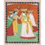 AN INDIAN MINIATURE PAINTING DEPICTING THE DANA LILA