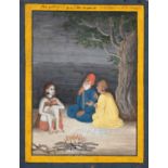 AN INDIAN MINIATURE PAINTING OF A SADHU