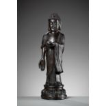 A LARGE BRONZE FIGURE OF BUDDHA AMITABHA, MING DYNASTY