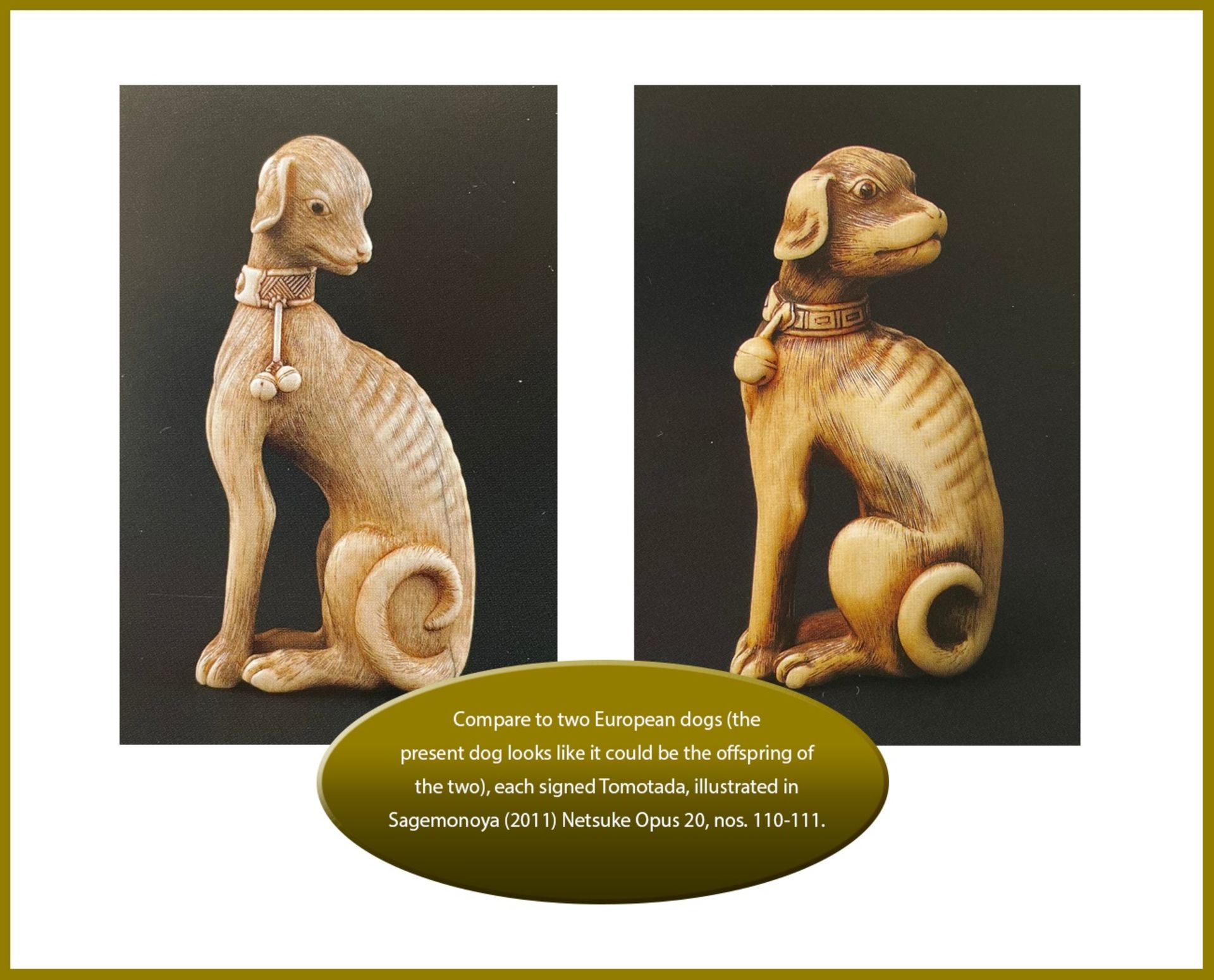 AN IVORY NETSUKE OF A EUROPEAN DOG - Bild 9 aus 9