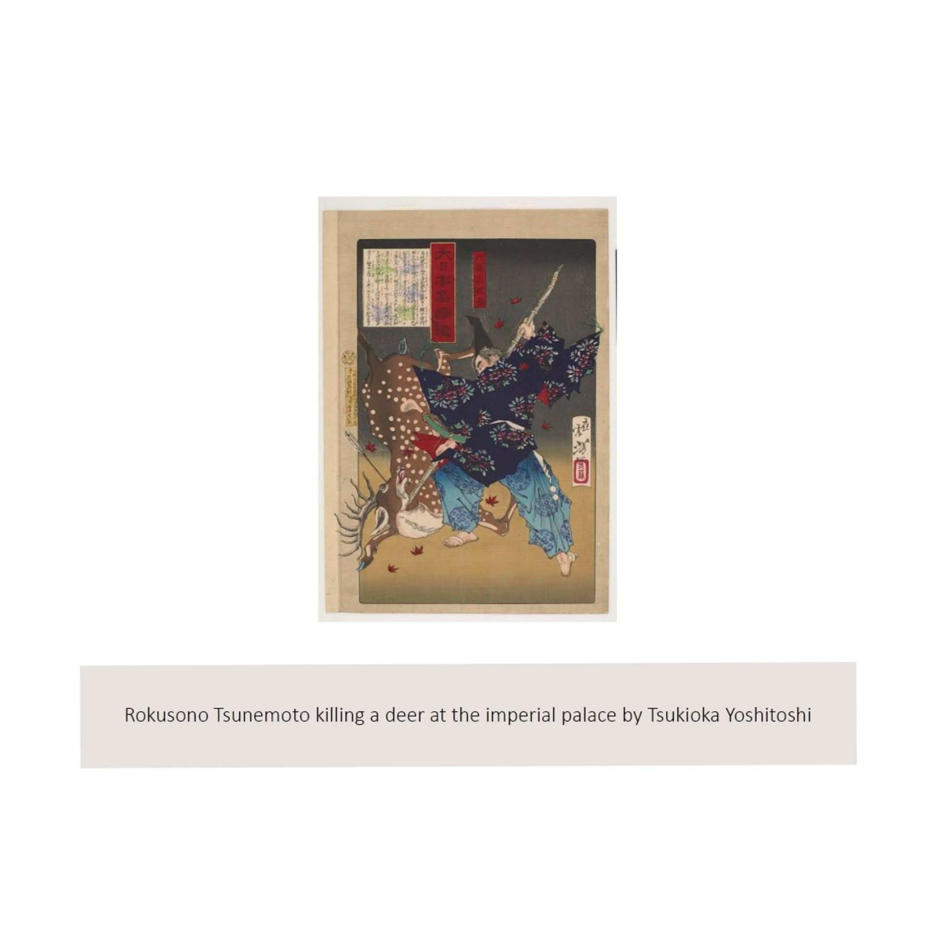 ISSHU: A POWERFUL IVORY NETSUKE OF ROKUSONO TSUNEMOTO KILLING THE DEER - Image 9 of 10