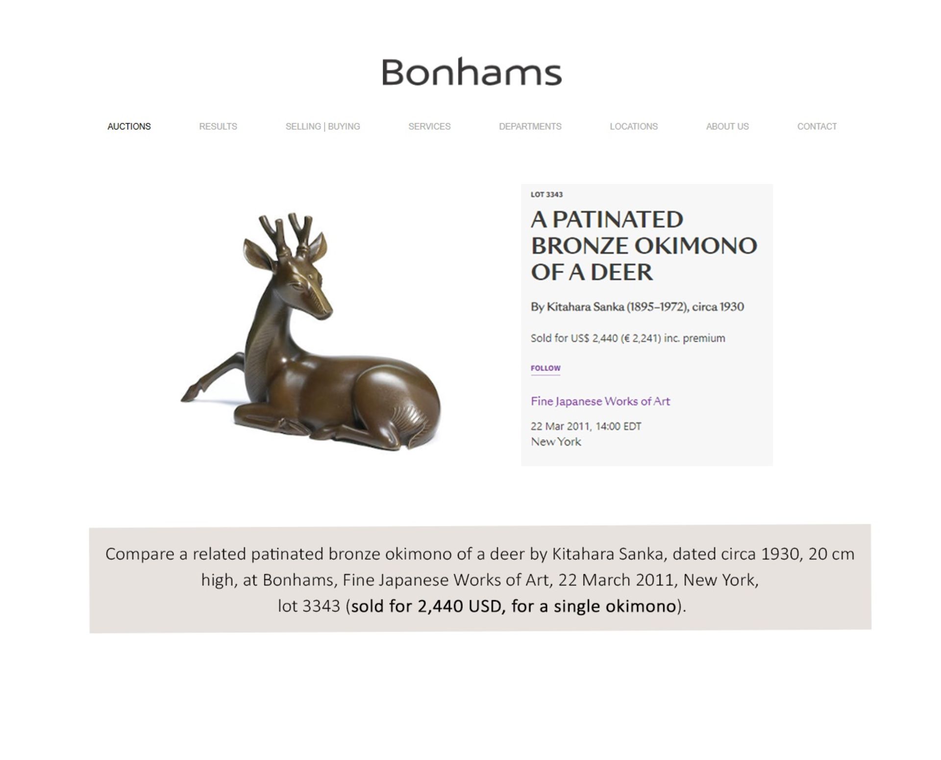 A PAIR OF FINE BRONZE OKIMONO OF DEER - Bild 8 aus 8