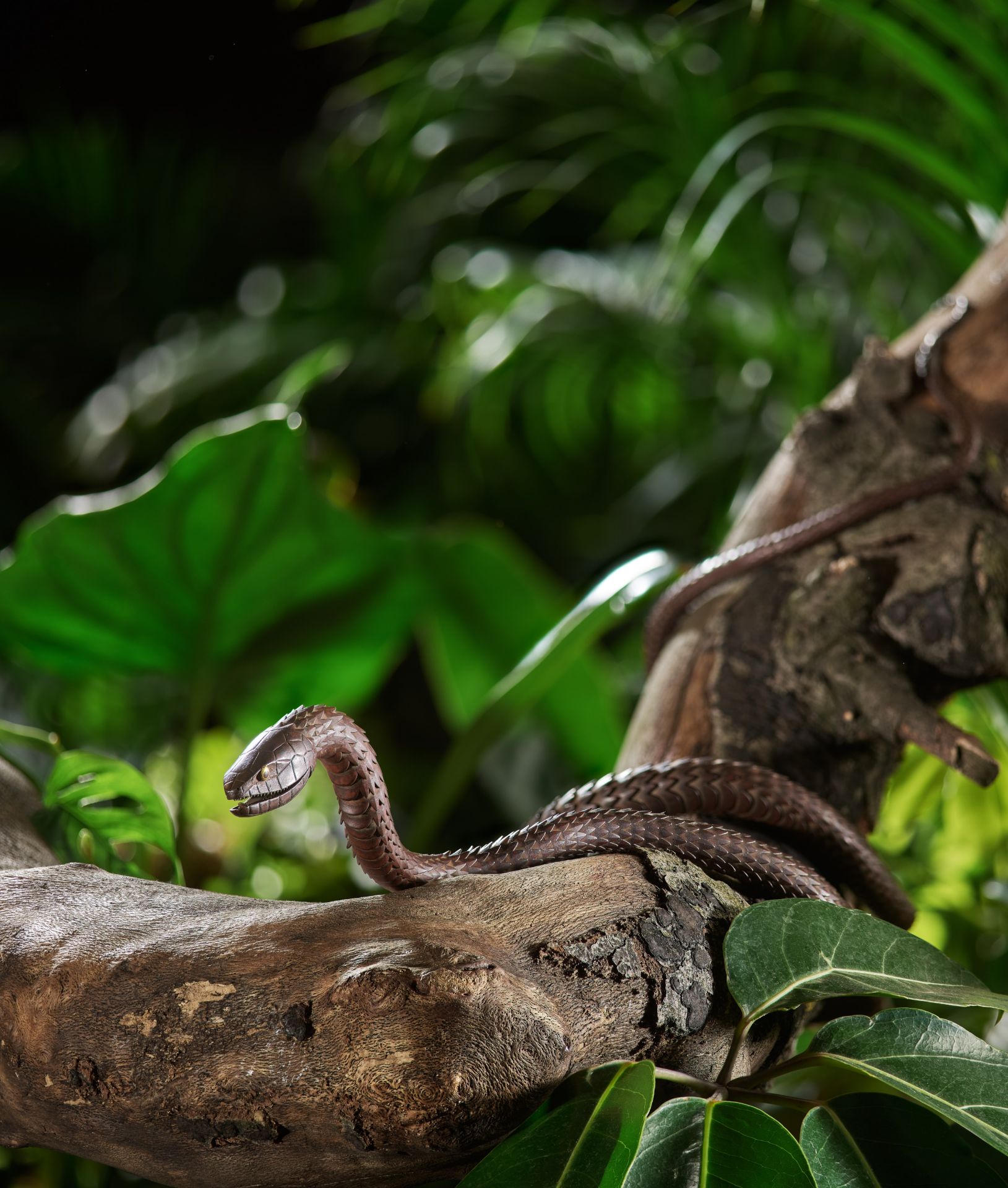 MYOCHIN MUNEKAZU: A SUPERB IRON ARTICULATED MODEL OF A SNAKE - Image 5 of 13