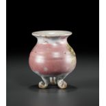 A JUN PURPLE-SPLASHED TRIPOD CENSER, NORTHERN SONG TO YUAN DYNASTY