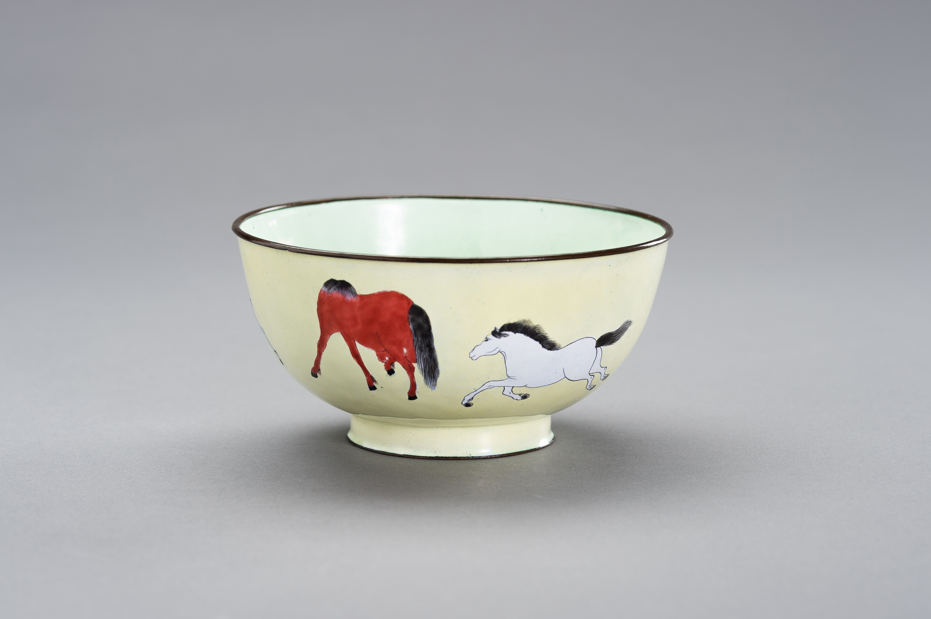 AN ENAMEL ON COPPER 'WANG MU' BOWL - Image 3 of 9