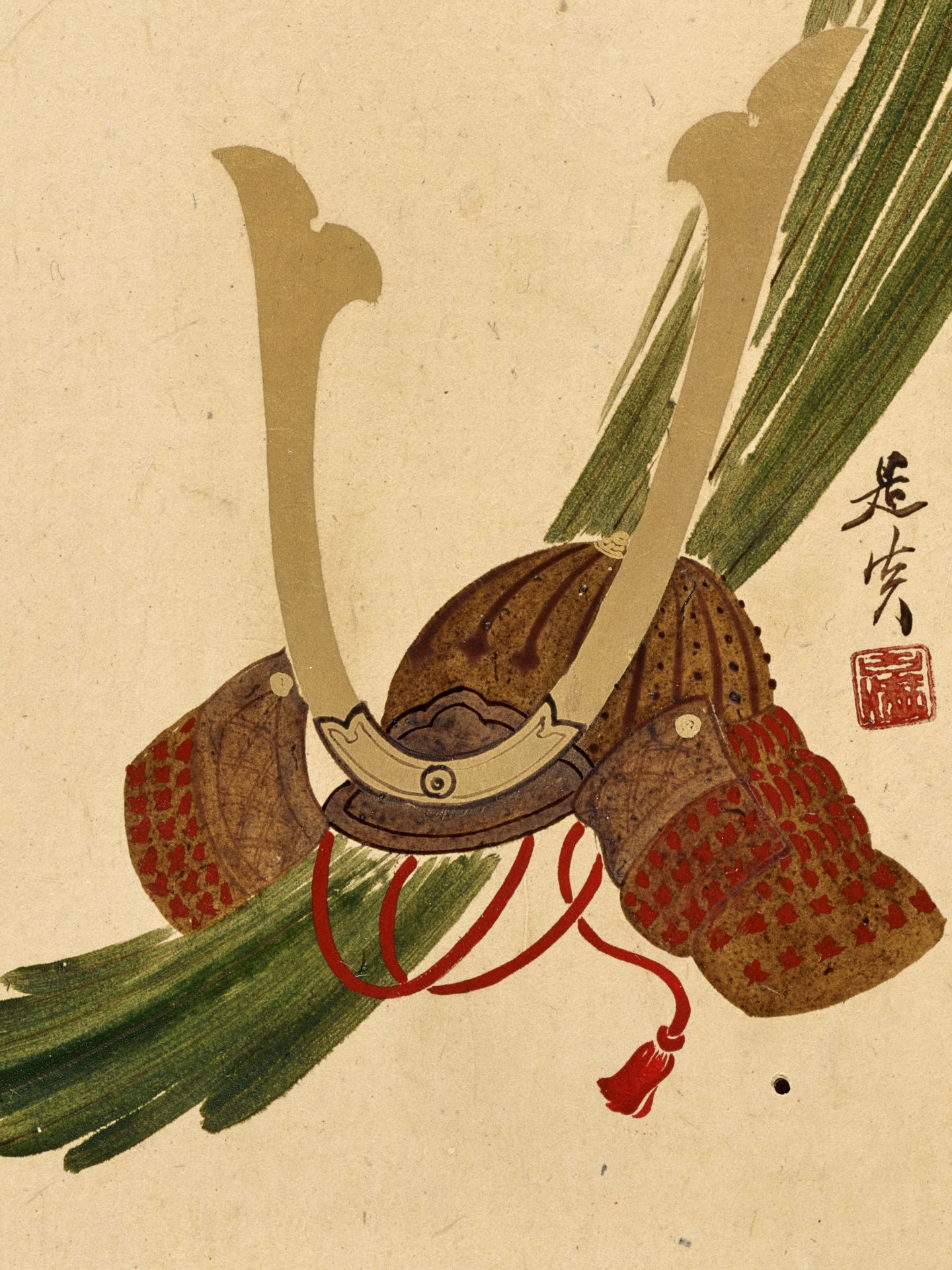 SHIBATA ZESHIN: AN IMPORTANT ALBUM OF FIVE LACQUER PAINTINGS DEPICTING THE GOSEKKU - Image 14 of 29