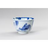 A BLUE AND WHITE PORCELAIN 'CHICKEN' CUP