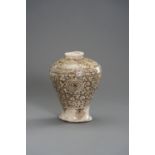 A CIZHOU 'FLORAL' BALUSTER VASE