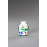 A FIVE-COLOR OVERLAY SNUFF BOTTLE, QING