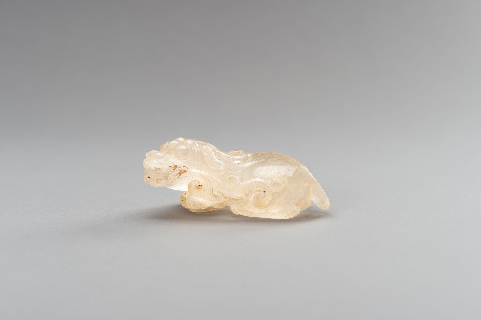 A FINE ROCK CRYSTAL 'BIXIE AND LINGZHI' GROUP, QING DYNASTY - Image 10 of 13