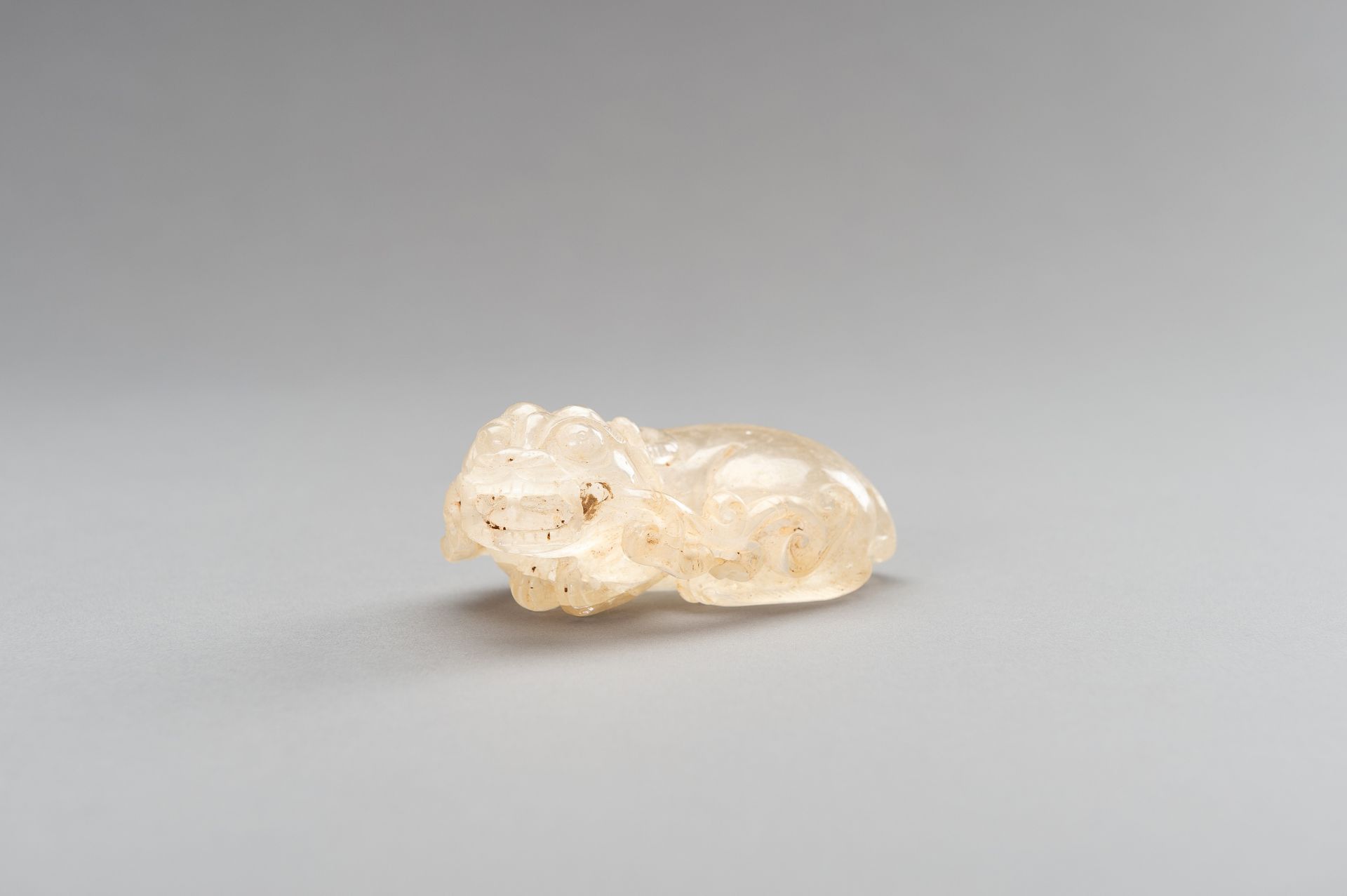 A FINE ROCK CRYSTAL 'BIXIE AND LINGZHI' GROUP, QING DYNASTY - Image 7 of 13